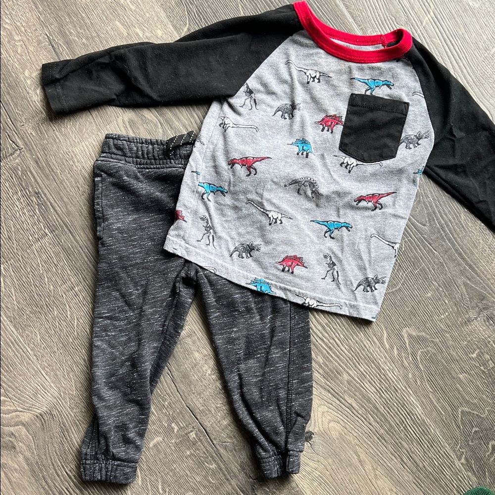 Garanimals Gray and Black Dinosaur Matching Set